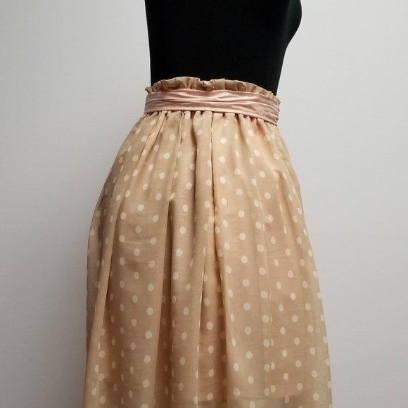 Handmade Polka Dot Elastic Waist Skirt - Picture 2 of 2